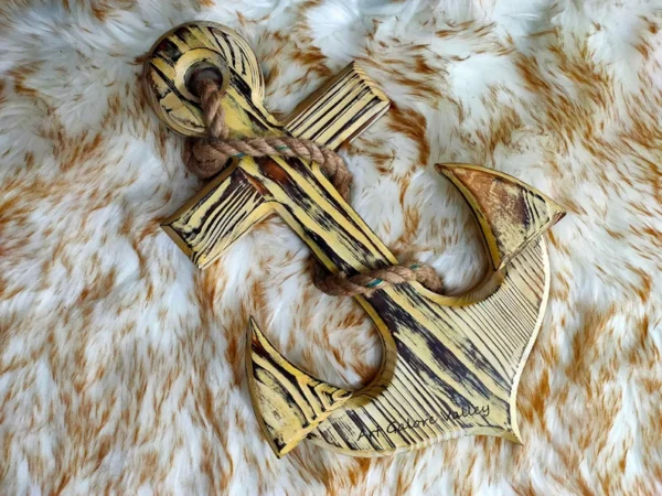 Wooden Nautical Anchor Decor