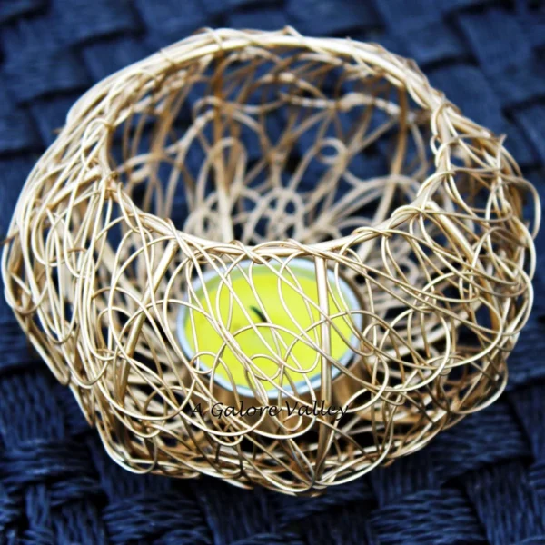 Elegant Brass Tealight Holders with Gold Plating – Handcrafted Candle Stand with Scented Tealights