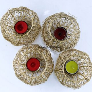Brass Tealight Holder | Brass Wired Tealight Holder Decorate Your Home With Beautiful Tealight Holder