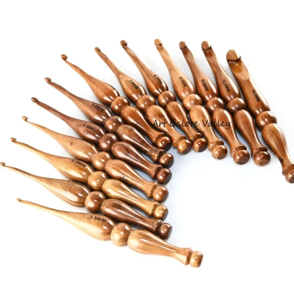 Wooden Ergonomic Crochet Hooks